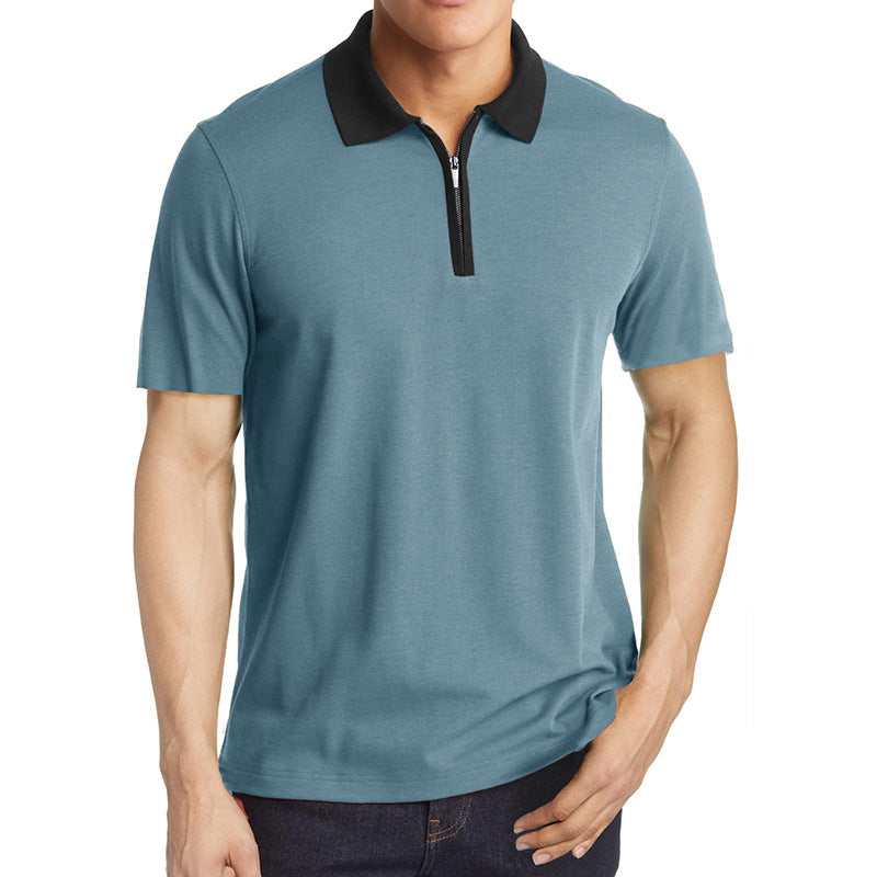 Herren Poloshirt Sportlich Kurzarm mit Strukturkragen Modern