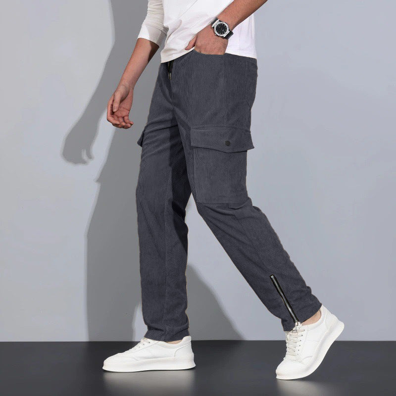 Herren Cargo-Hose Bequem mit Reißverschlusstaschen Praktisch