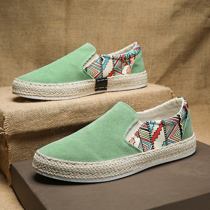 Damen Espadrilles Slip-On Sneaker Bunt Ethno Motiv Sommer