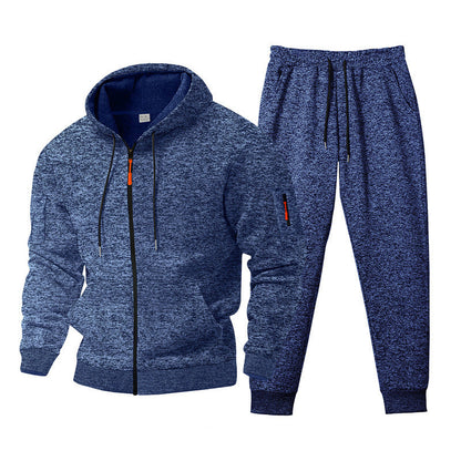 Herren Sportanzug Kapuzenpullover mit Reißverschlusstaschen