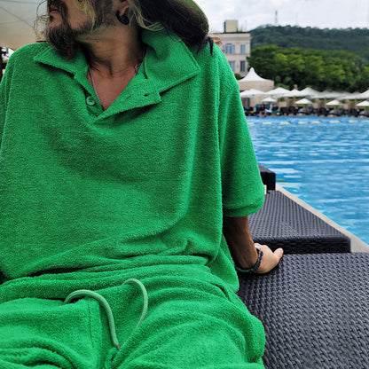 Herren T-Shirt & Shorts Set Lässig Oversized Mode