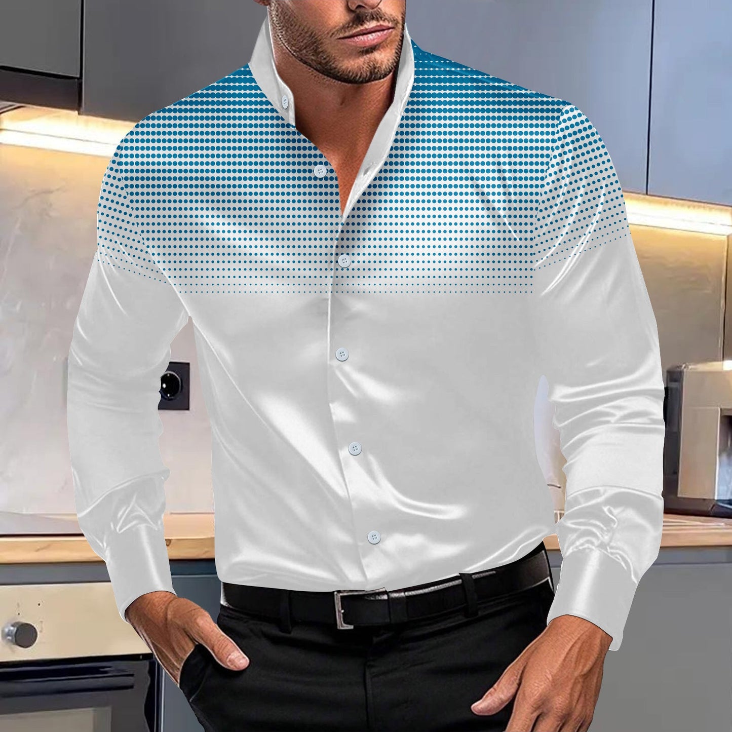 Herren Hemd Langarm Elegant Modern Berlin Style