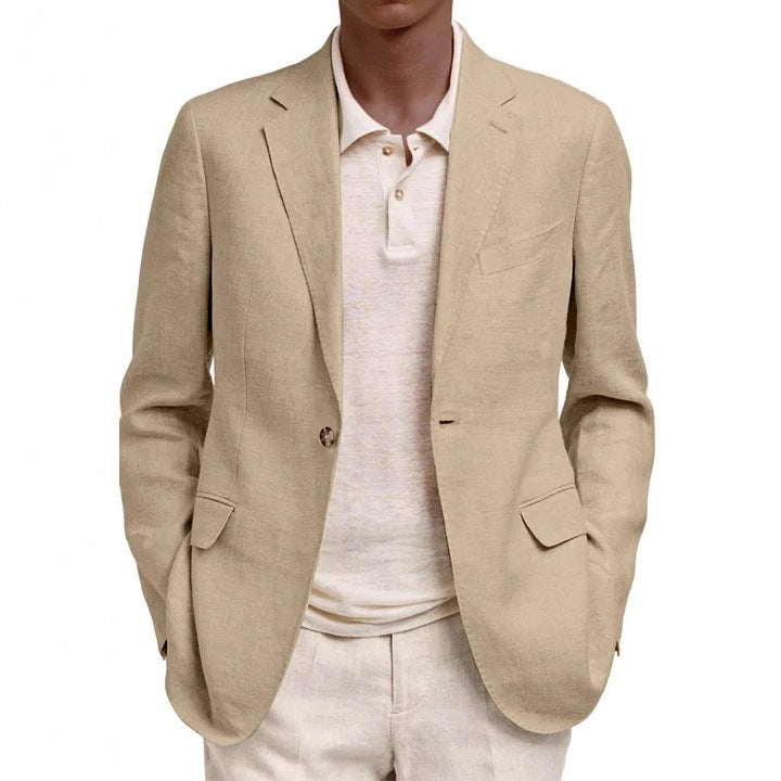 Herren Leinenjacke Elegant Sommer Modern - BerlinGlamour