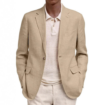 Herren Leinenjacke Elegant Sommer Modern - BerlinGlamour