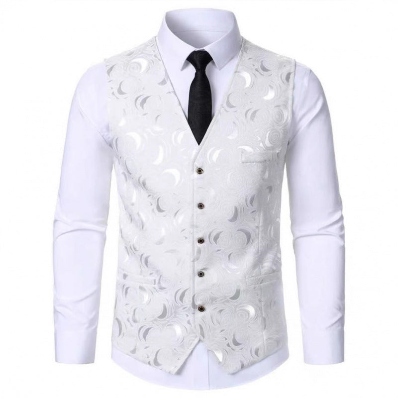 Herren Weste mit floralem Muster Elegant Modern