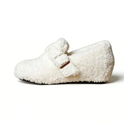 Damen Hausschuhe Warm Flauschig mit Verstellriemen