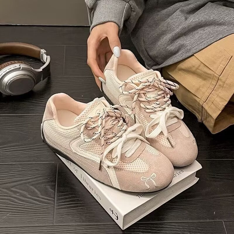 Damen Sneaker Sportlich Atmungsaktiv Mit Apfelmotiv - BerlinGlamour
