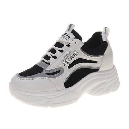 Damen Plateau Sneaker Sportlich Komfort Sohle