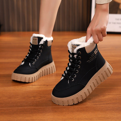 Damen Winterstiefel Warm Isoliert Trittstabiler Schnee Stiefel