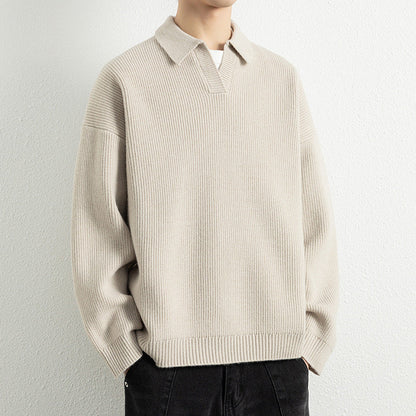Herren Strickpullover Modern V-Ausschnitt Sportlich