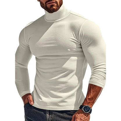 Herren Rollkragenpullover Elastisch Stretch Modern
