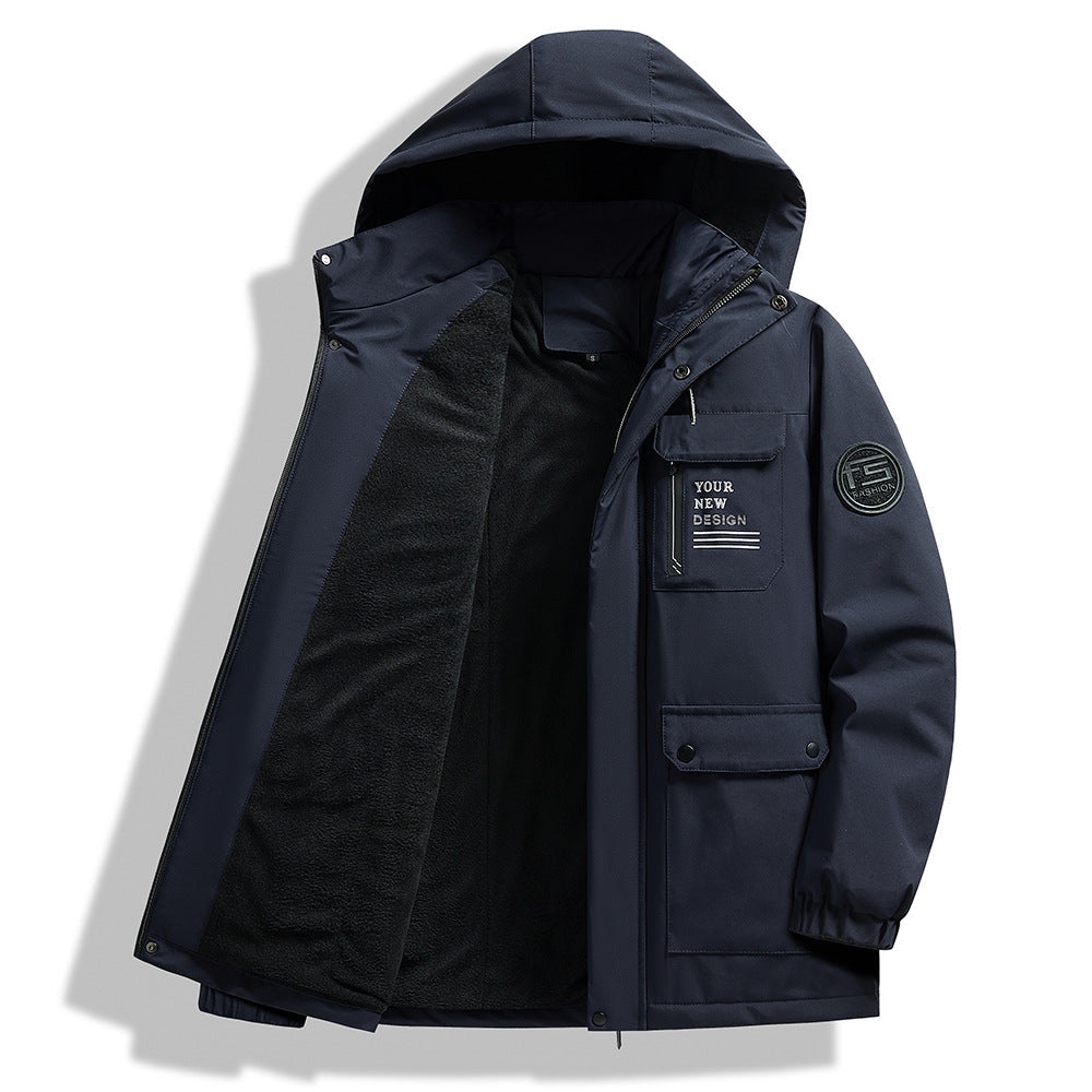 Herren Outdoor-Jacke Warm Isoliert Wasserdicht