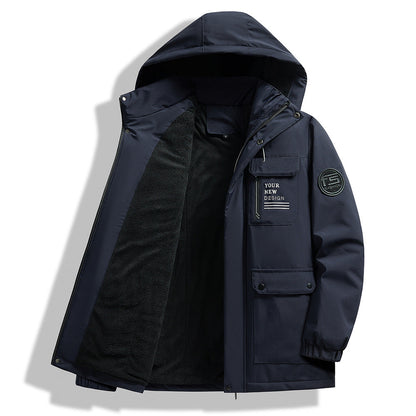 Herren Outdoor-Jacke Warm Isoliert Wasserdicht