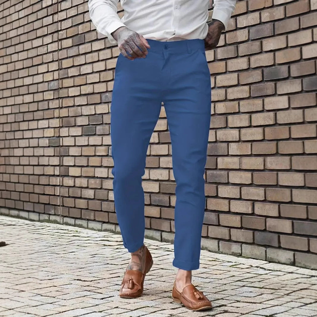 Herren Slim-Fit Jeanshose Elastisch Mit Seitentaschen