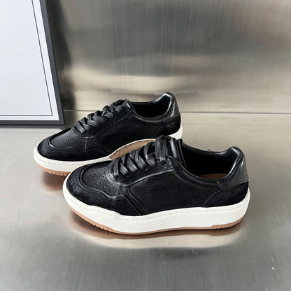 Damen Sneaker Bequem Leder Elegante Mode