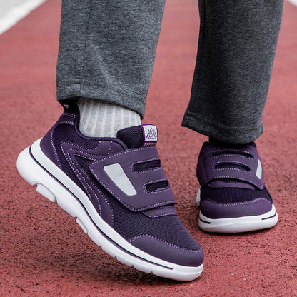 Damen Sneaker Freizeit Schuhe Atmungsaktiv Klettverschluss