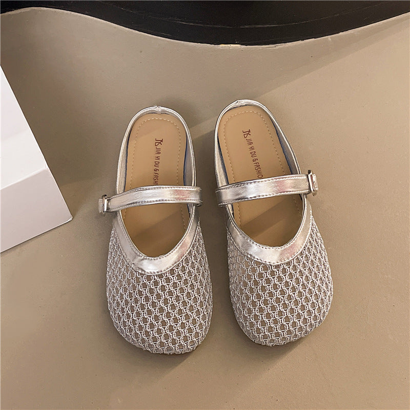 Damen Ballerinas Bequem Elegant Verstellbar