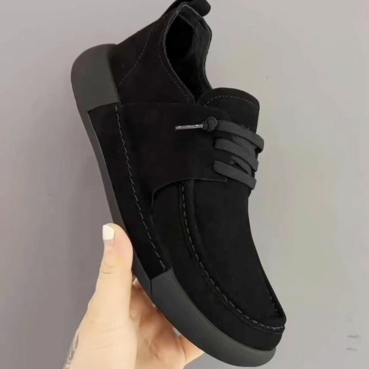 Damen Schnürschuhe aus Wildleder Lässig Bequem