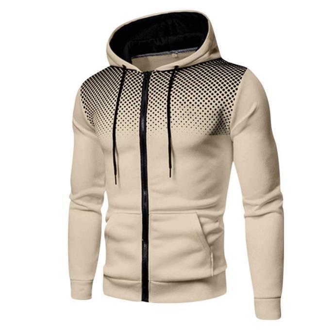 Herren Kapuzenjacke Sportlich mit Reißverschluss und Taschen - BerlinGlamour