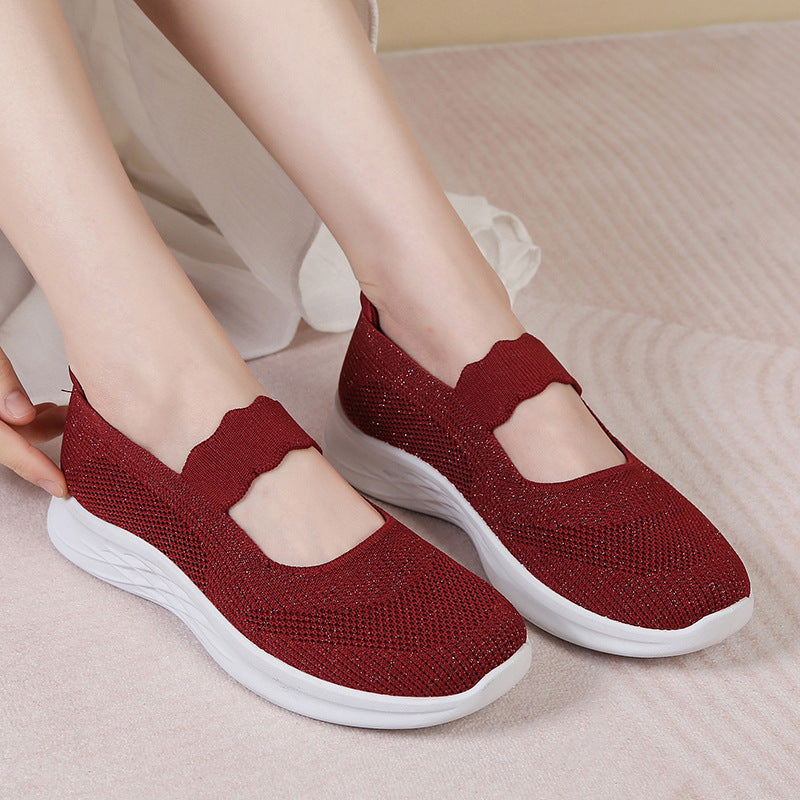 Damen Laufschuhe Leicht Atmungsaktiv Slip-On Schuhe - BerlinGlamour