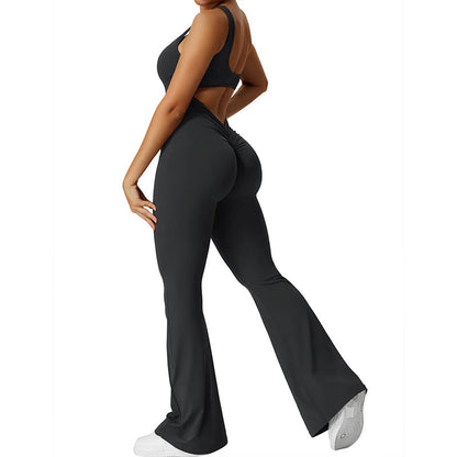 Rückenfreier Jumpsuit Damen Flare Style Sommer - BerlinGlamour