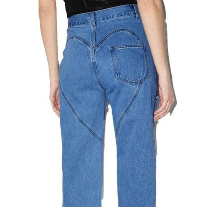 Damen Jeans Mit Cutouts Glitzernd Damenjeans Trendy