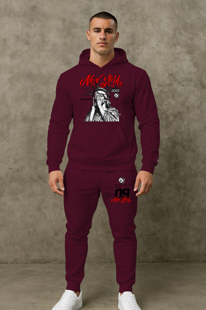 Herren Kapuzenpullover Set Lässig Mit Hose Sportlich