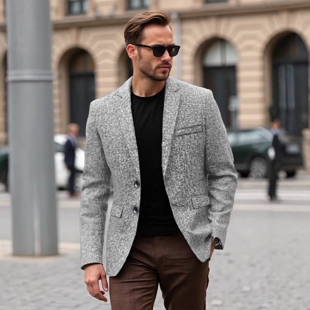 Herren Blazer Elegant Modern Strukturiert Polyester