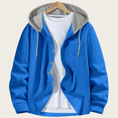 Herren Jacke Leicht Kapuze Taschen Outdoor
