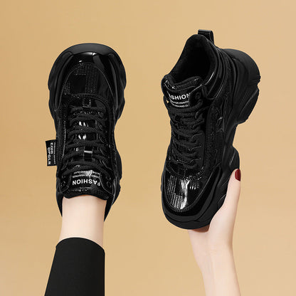 Damen Sneaker Sportlich Ergonomisch Glänzend