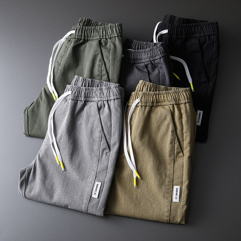 Herrenhose Bequem Baumwolle mit verstellbarem Bund und Taschen - BerlinGlamour