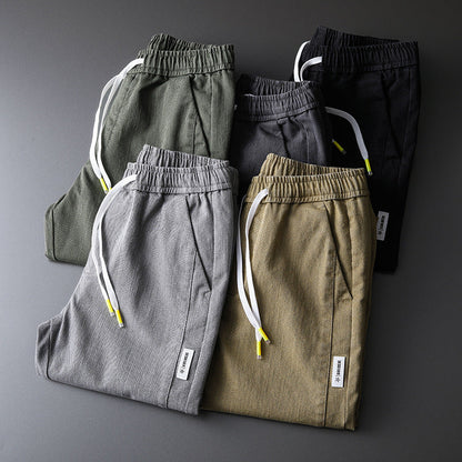 Herrenhose Bequem Baumwolle mit verstellbarem Bund und Taschen - BerlinGlamour
