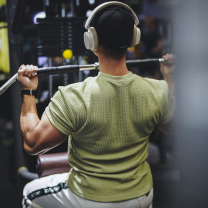 Herren Fitnessshirt Strukturiert atmungsaktiv Sport