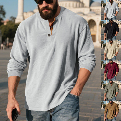 ein Beispiel: Herren Langarm-Henley-Shirt mit strukturiertem Material und modischen Knopfdetails BerlinGlamour 

Dieser Titel ist zu lang und enthält zu viele Wörter. - BerlinGlamour