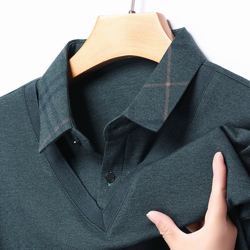 Herren Pullover V-Ausschnitt Modern Strukturiert Elegent