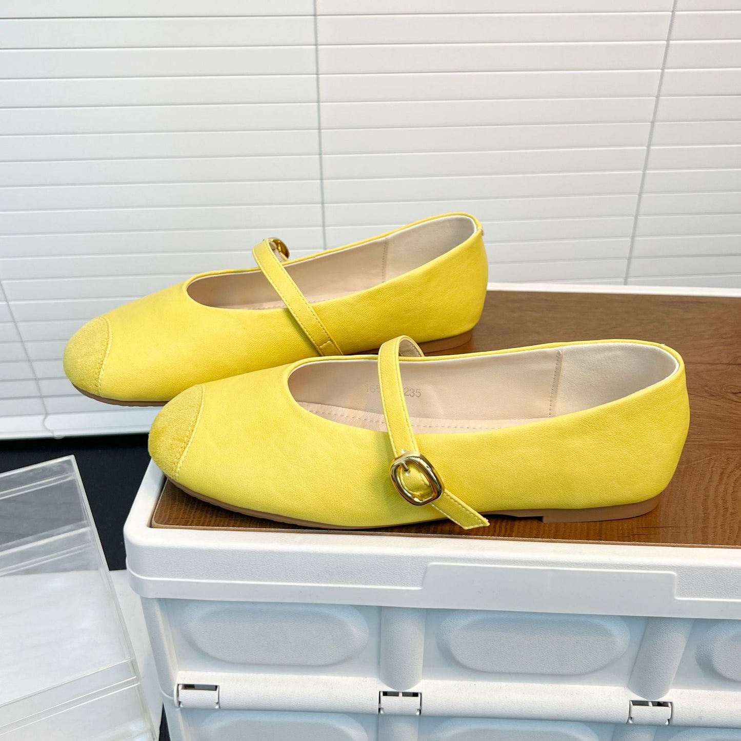 Damen Ballerinas Elegant Schnalle Riemen Schuhe