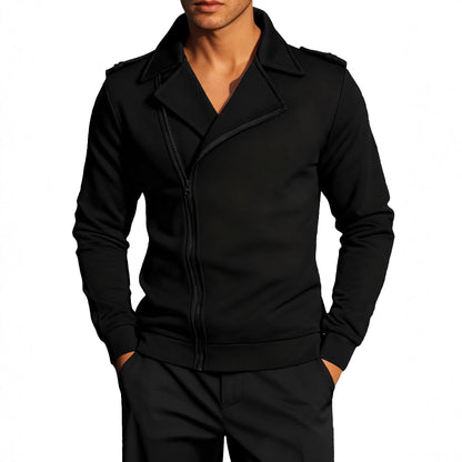 Lässige Herren Zipjacke Mit Kragen Modern