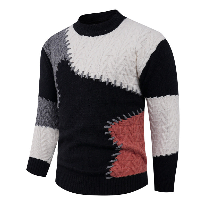 Herren Strickpullover Modern Geometrische Muster Elegante Optik