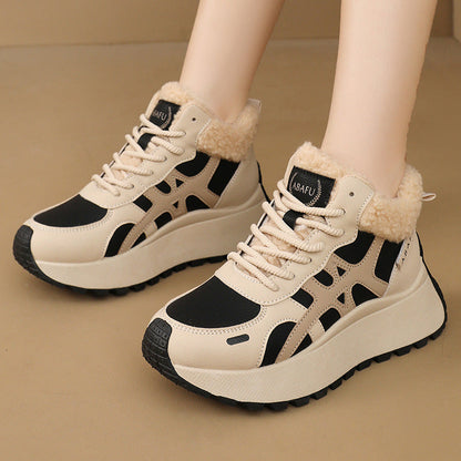 Damen Sneaker Warmfleece Innensohle Dämpfung Sportschuh