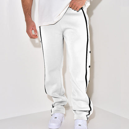 Herren Jogginghose Sportlich Bequem Druckknöpfe