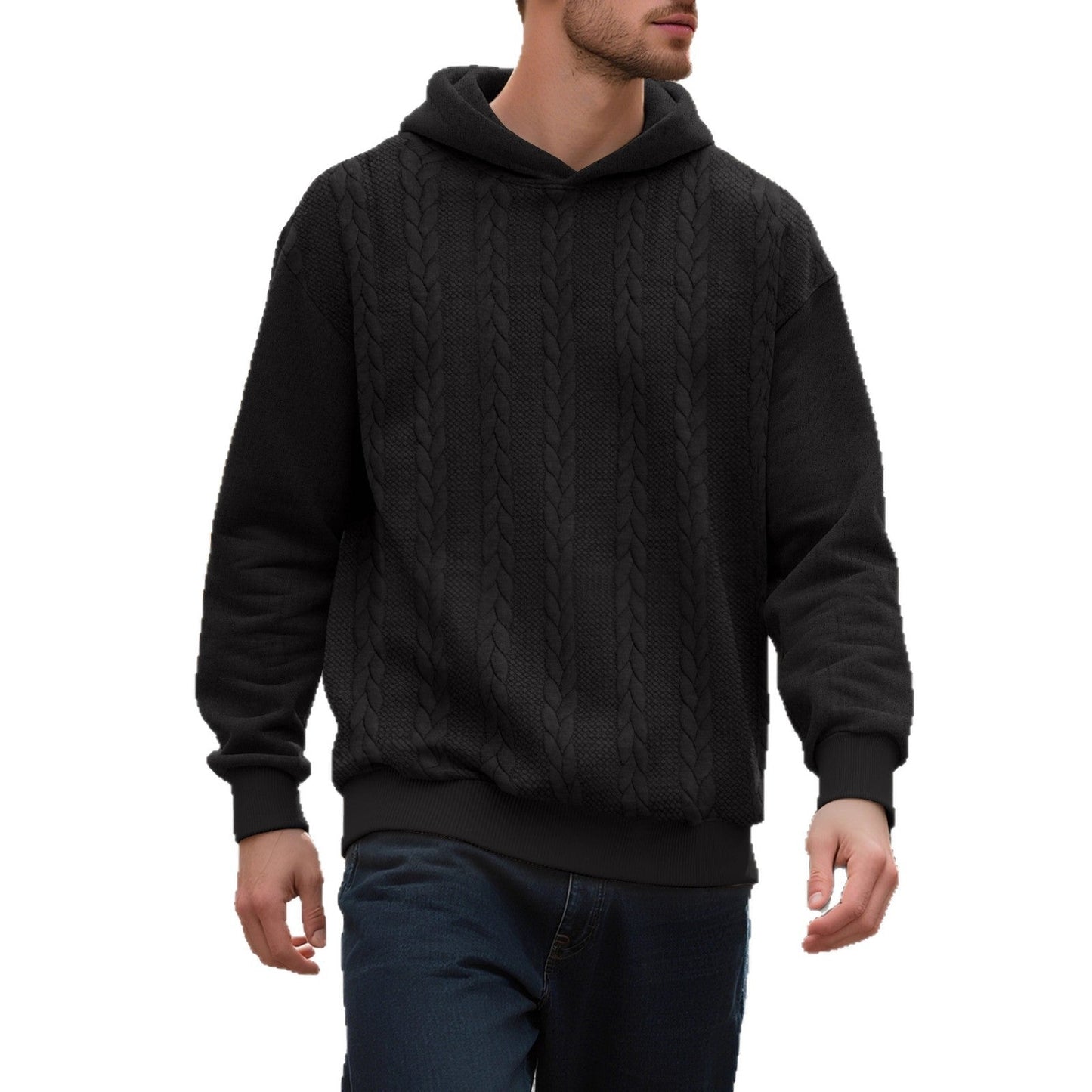 Herren Hoodie Strickmuster Modern Trendig