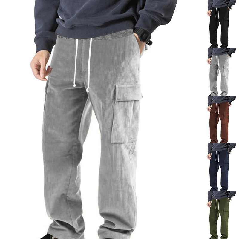 Herren Cargo-Hose im lässigen Schnitt mit elastischem Bund und praktischen Taschen BerlinGlamour → Herren Cargo-Hose im modernen Stil mit elastischem Reißverschluss und praktischen Verstau - BerlinGlamour