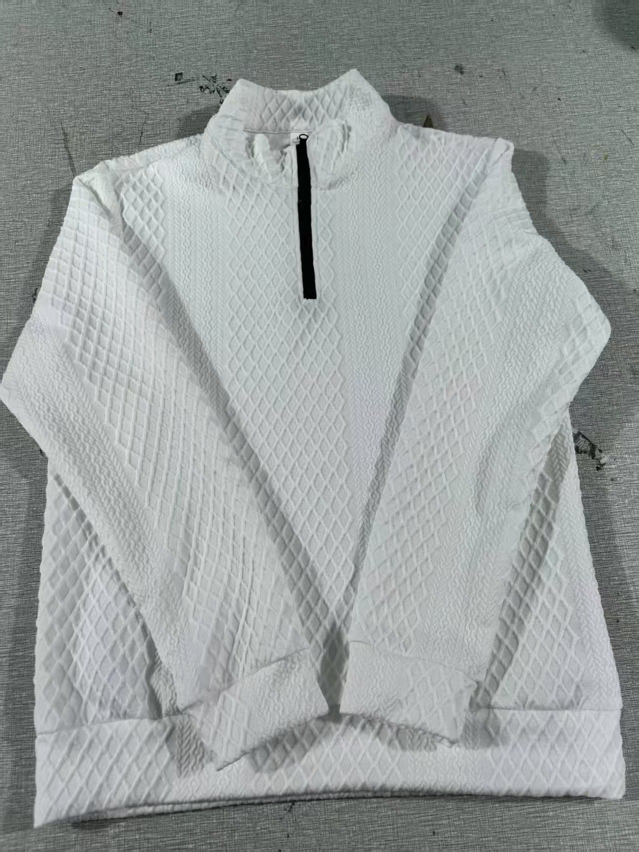 Herren Pullover Strick mit Struktur Muster Modern Schwarz