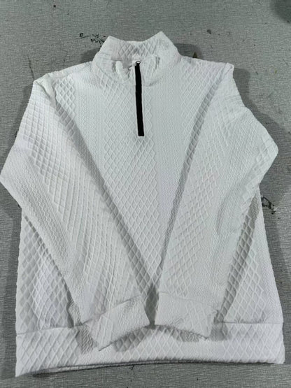 Herren Pullover Strick mit Struktur Muster Modern Schwarz