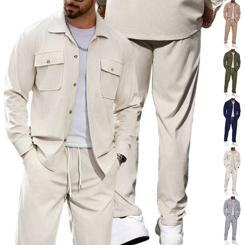 Herren Freizeitanzug Modern mit Taschen Elastisch Bequem - BerlinGlamour