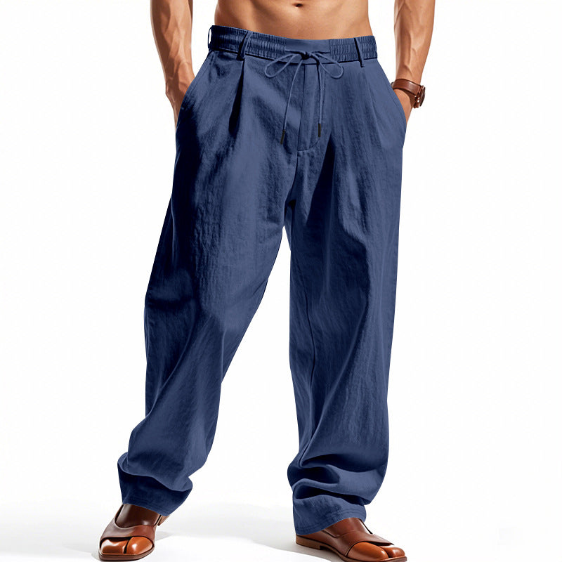 Herren Chino-Hosen Bequem Elastisch Mit Seiten-Taschen