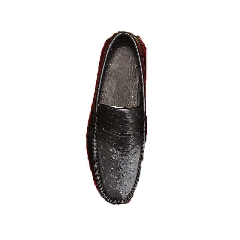 Herren Mokassins Leder Elegant Schuhe Schwarz