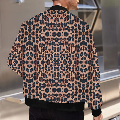 Herren Bomberjacke Leder Look Modern Style