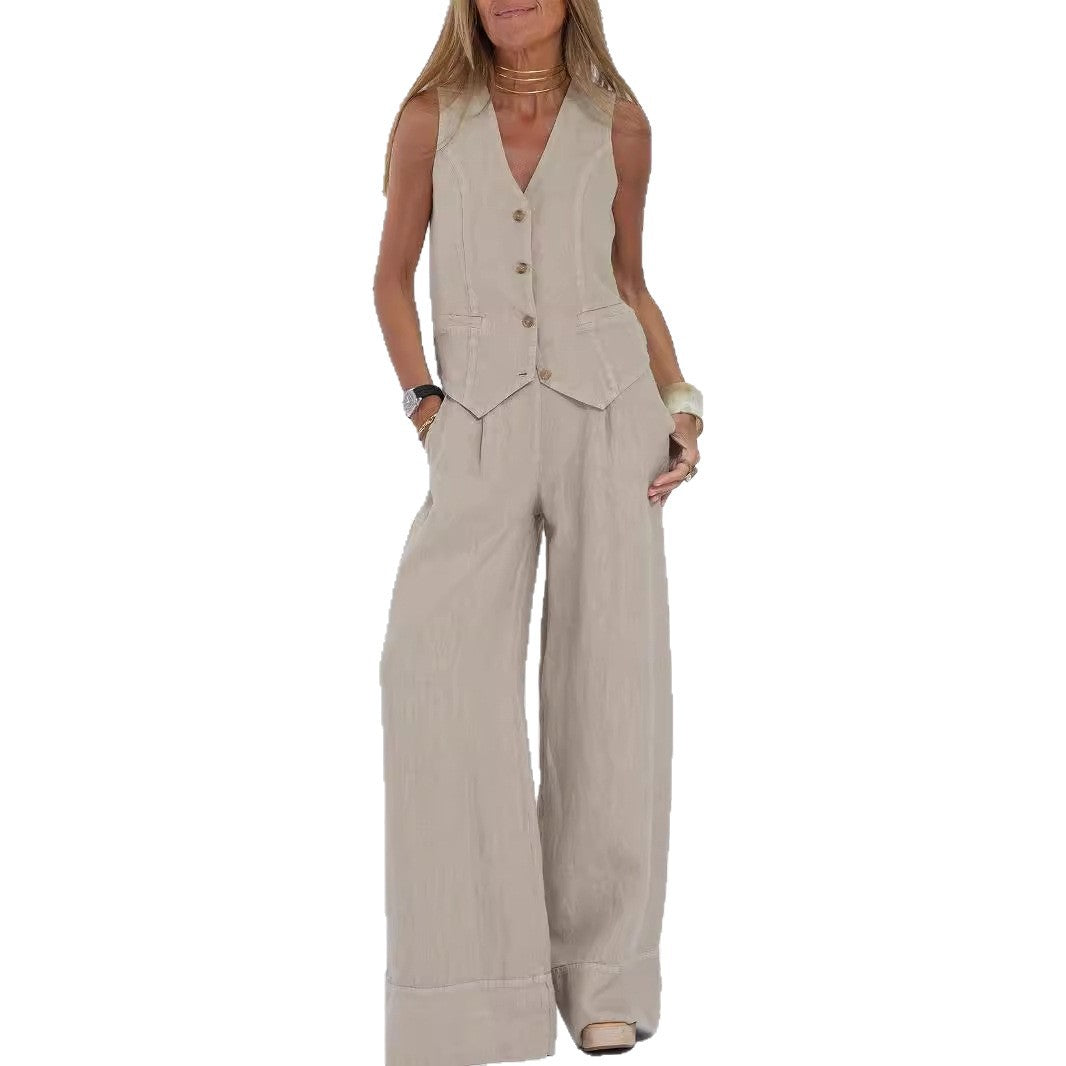 Damen Anzug Elegante Weste Weite Hose Berlin Style