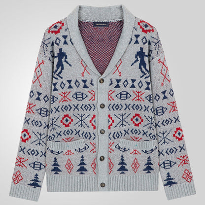 Herren Strickjacke mit exklusivem Norweger-Muster und praktischen Taschen BerlinGlamour, die für Ihre anspruchsvolle Erfahrung sorgen. Mit einer Kombination aus Norweger-M